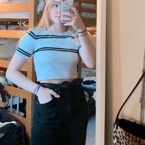 Brandy Melville striped crop top